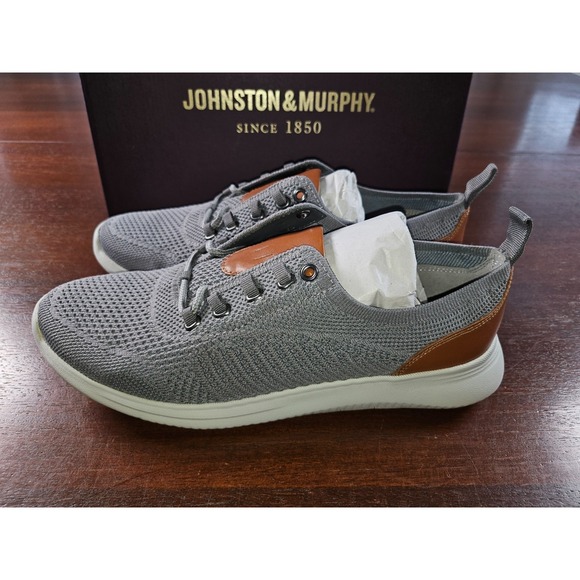 Mens 6‎ M Johnston Murphy Amherst Knit U Throat Gray Knit Size 6 NEW - Picture 3 of 8